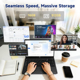 NIMO 15.6" FHD Business Laptop, 16GB RAM 512GB SSD, Intel N150 (Up to 3.6GHz), Fingerprint, Backlit Keyboard, 65W Type-C, 53Wh Battery, 2-Yr Warranty for Office & Multitasking