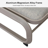 PURPLE LEAF 1 Piece Patio Chaise Lounge Heavy-Duty w/Side-Table Champagne