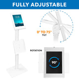 Mount-It! Anti-Theft iPad Tablet Floor Stand Kiosk with Literature Holder