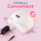 SUNUV UV LED Nail Lamp, UV LED Nail Polish Dryer Professional Gel Machine for Manicure and Pedicure with Sensor and 4 Timers SUN5Plus
