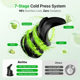Aeitto Juicer Machines, 5.3" Extra Wide Mouth, Cold Press Juicer, Easy to Clean, Fit Whole Vegetables & Fruits, Professional Juice Extractor Machine,Self Feeding, High Juice Yield