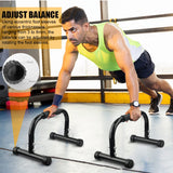 AmazeFan Parallettes Bars, Push Up Bars Strength Training for Handstands, Full Planche & Dips, Calisthenic, Gymnastic, [16.6x10x10in] Push Up Stands Handle for Floor Workouts Calisthenics Equipment AmazeFan