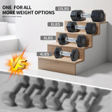 Adjustable Dumbbell Set of 2 Total 20 Lbs 4-in-1 Each 4lb 6lb 8lb 10lb 1s-Adjust Dual-Stable Free Weights for Women Men Home Gym Outdoor Workouts (black [20LBS Total])