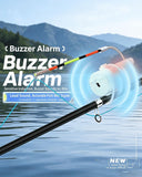 High Sensitivity Fishing Float Bite Alert for Rods, Smart LED Luminous Hook Alarm with LED Lights & Sound, All-Weather Anglers Waterproof Sea & Lake Gear, Clip-On Sound Bite Alert Bell (2PCS)
