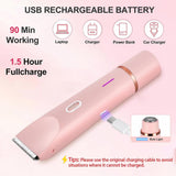 Electric Shaver for Women, 2-in-1 Electric Razor for Womens Legs Underarm Face Pubic Hairs, Rechargeable Razor Body Hair Trimmer Wet & Dry Use