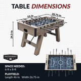 Hathaway Braxton 55-in Competition Foosball Table, Arcade Table Soccer, Perfect for Family Game or Recreation Rooms, Includes (2) 36-mm ABS Foosballs and Built in Ball Returns