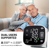 Oklar Wrist Blood Pressure Monitor, FDA Cleared Rechargeable Blood Pressure Machine with Adjustable Cuff (4.92-8.46 Inches), 240 Reading Memory for 2 Users, Voice Broadcast, Storage Case Included