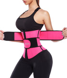 ANGOOL Neopren Waist Trainer For Women,Workout Plus Size Trimmer Belt Sauna Sweat Corset Cincher With Zipper 2XL Pink