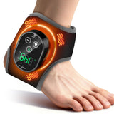 Cordless Ankle Heating Pad for Pain Relief, Foot and Ankle Massage for Circulation, Rechargeable Neuropathy Foot Massager Heated Ankle Wrap, Black