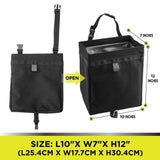 GXDRTUN Collapsible Waterproof Car Trash Bag, Universal‑Fit Black Automotive Garbage Bin, Portable Hanging Auto Waste Storage Organizer for Vehicle Interior(2Pack)