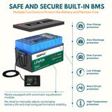 48V Lithium Golf Cart Battery Conversion Kit,with Touch Monitor and Charger