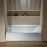 WOODBRIDGE 60” x 32” Alcove Soaking Bathtub in white with Left-Hand Drain Hole – Tub Only (No Wall Panels)