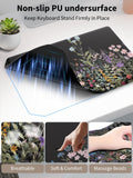 3-in-1 Ergonomic Keyboard Stand with Wrist Rest & Mouse Pad Set, Flower
