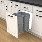Pull-Out Trash Can for Under Kitchen Cabinets Include Double 35QT Trash Bin