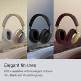 Over-Ear Wireless Headphones, Advanced Active Noise Cancellation, Luxurious Materials, 30-Hour Battery Life, Black Bowers & Wilkins
