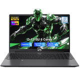 NIMO 15.6" IPS FHD Student Laptop, Intel 6-Core i3-1215U Laptop (Up to 4.4GHz, Beats R5 7520U) with 16GB RAM 512GB SSD 65W Fast PD 180° View Backlit KB Fingerprint Wi-Fi 6, for Creator, Home Business