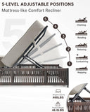 Luxury Outdoor Chaise Lounges with 5 Inch Thickened Cushions