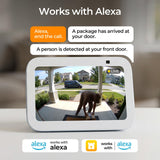 anyfree Solar Doorbell Camera Wireless Video No Subscription Local/Cloud Storage, 2K HDR Wide-Angle, AI Smart Motion Detection, 2.4/5G WiFi, 2-Way Talk, Night Vision, Compatible with Alexa, (2nd-Gen)
