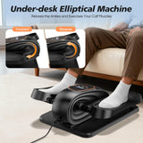 Under Desk Elliptical Machine for Senior, Quiet Motorized Leg Exerciser with Smart Remote, Pedal Exerciser with 15 Adjustable Speeds for Auto/Manual Modes