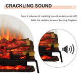 PuraFlame 27" Free Standing Electric Fireplace Log Set Insert, 750W/1500W Heater, 6 Flame Colors with 5 Brightness, Crackling Sound, Remote Control