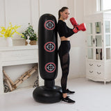 Punching Bag with Stand Adult,Kizcmvre Inflatable Freestanding Heavy Duty Boxing Bag,Women Men Training Equipment Exercise Boxing Standing Punching Bag (Black). Kizcmvre