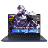 NIMO 15.6 AI-Ready-Laptop, AMD R7-8745HS 8 Core 16GB RAM 1TB SSD (beat i7 1360P Up to 4.9GHz) 780M-Radeon FHD 100W Fast PD for OBS Broadcasting Real-time Encoding & Vlog-Production 2-Yr Warranty