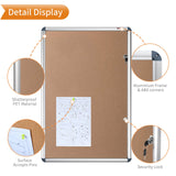 VIZ-PRO Tamperproof Lockable Cork Noticeboard Class 1 Aluminium Framed 48x36 Inches