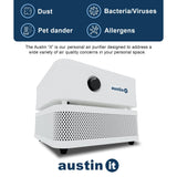 Austin Air it Room Air Purifier with VOC Carbon Wrap Air Filters - Personal Air Filter Single Room Air Purifiers - Portable Allergy Purifier - Stylish Tabletop Purifier for Dust, Model C100CC1