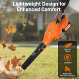 GOCHIFIX Leaf Blower Cordless, 2 * 21V 3.0Ah Battery and Charger, 5 Speed Levels, Lightweight 180 CFM 130 MPH Electric Powered Blower w/Extension Tube for Patio Lawn Care, Leaf Dust Blowing