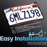 DCRCFIBER 100% Carbon Fiber License Plate Frame, All-Carbon Fiber snap-on 2/4-hole License Plate Frame, unobstructed View, Comes with Screw Covers and Shock-Absorbing Pads (Soccer Pattern)