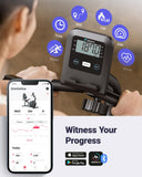 MERACH Recumbent Exercise Bikes for Home with Smart Bluetooth Equipment Exercise Bikes App, LCD, Heart Rate Handle Stationary Bikes