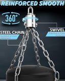 ASBRAVO Punching Bag for Adults, 4ft PU Heavy Boxing Bag Set 12OZ Gloves for MMA Muay Thai Kickboxing Training Home Gym, Martial Art (Unfilled)-Black ASBRAVO