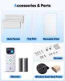 6000 BTU Window Air Conditioner with WiFi, Cools up to 250 Sq. Ft., Energy Saving Window AC Unit with Remote & App Control & Timer Function & Easy Install Kit, Perfect for Small Bedroom, Living Room