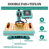 8-in-1 Heat Press,15x15 Sublimation Machine,360° Swing Away Combo