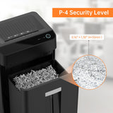 Locksworth Heavy Duty Paper Shredder, 24-Sheet Cross-Cut Shredder, P-4 Security with 8.9 Gal Pull-Out Bin