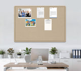 Extra Large Bulletin Board 96" x 48", Felt Pin Board, Beige Brown