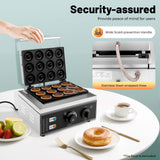 Donut Maker, 1550W Mini Donut Machine – 12 Donuts in 5 Min, Non-stick Coating Donut Making Machine, 50-300°C 0-5 Min Adjustable, Homemade Chocolate & Strawberry Donuts, 13.38 * 10.63 * 9.05in Silver