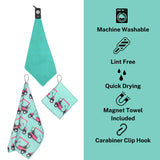 Playing It Forward Magnetic Golf Towel for Golf Bags with Clip for Men & Women, Waffle Weave Microfiber Towel, Set of 3