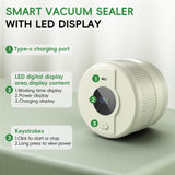 Mason Jar Vacuum Sealer Kit, Electric Sealer for Wide and Regular Mouth Mason Lids, Canning Vacuum Sealer Mason Jar, Automatic Vacuum Sealer Machine for Food Storage - Ivory