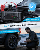 AVAPOW Jump Starter with Air Compressor, 5000A 150PSI Car Battery Jump Starter Portable with 4" HD Display 12V Jump Box & Battery Booster (8L Gas/8L Diesel) with Auto-Shutoff Tire Inflator