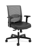 Adjustable Arms, Lumbar Support, Synchro‑Tilt Swivel Desk Chair with Wheels for Home Office, Black Frame