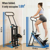 HXD-ERGO Stair Stepper for Home, 6 Adjustable Resistance Vertical Climber Cardio Exercise Machine, Folding Stair Climber for Full Body Workout with Adjustable Handlebar