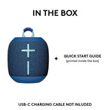 Ultimate Ears WONDERBOOM 4 Portable Waterproof Bluetooth Speaker with Balanced 360-Degree Sound and Bass, Dustproof Floating Speaker with 131ft (40m) Range - Blue