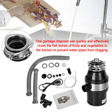 Viprh 3/4 HP Under Sink Garbage Disposal - 2800 RPM Kitchen Food Waste Disposer with Plug and Safety Features