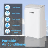 Garvee 12,000 BTU Portable Air Conditioner, 8150 BTU SACC 3-in-1 AC Unit with Cooling, Dehumidifier & Fan Modes, for Rooms up to 550 Sq.Ft, 24H Timer, Remote Control, Window Kit Included