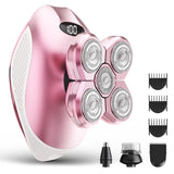 Electric Razors for Women, 5-in-1 Multi-Function Womens Razor with LED Display, Rechargeable Waterproof Electric Shaver, Ideal Travel Trimmer Body Hair Remover for Legs, Face, Armpits &Bikini (Pink)