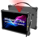 ONERugged M10N Rugged Tablet with HW N4680 Barcode Scanner, 10.1" Windows 11 Pro Industrial Tablet, 1000 Nits Sunlight Readable, Intel N150, 8+128GB, 4G LTE, WiFi 6, IP65 Heavy-Duty PC for Warehouse