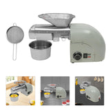 1800W Oil Press Machine, Nut Seeds Oil Extractor Cold& Hot Press Machine with 2 Press Rods, Automatic Electric Oil Maker for Home Commercial, Stainless Steel Oil Maker for Peanuts Sesame Soybean MOCHAG