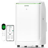 ZAFRO Smart Inverter Portable Air Conditioners, 14000 BTU (10000 BTU SACC) Dual Hose Portable AC Unit with Energy Saving/Ultra Quiet(42dB)/Drainage-free Cooling/APP/Remote for Multi-Scenario Use