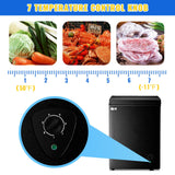 Chest Freezer WANAI 3.5 Cubic Deep Freezer with Top Open Door and Removable Storage Basket, 7 Gears Temperature Control, Ideal for Office Dorm or Apartment, Black